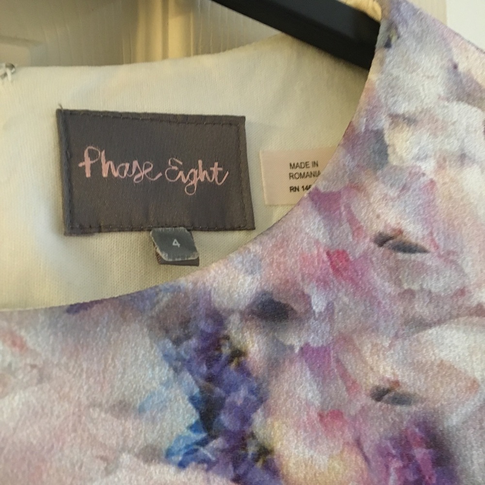Women’s Popover Floral Dress in White & Purple